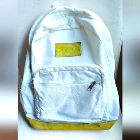 Jansport Handbags - Jansport Right Pack Backpack, White With Lime Green Accents